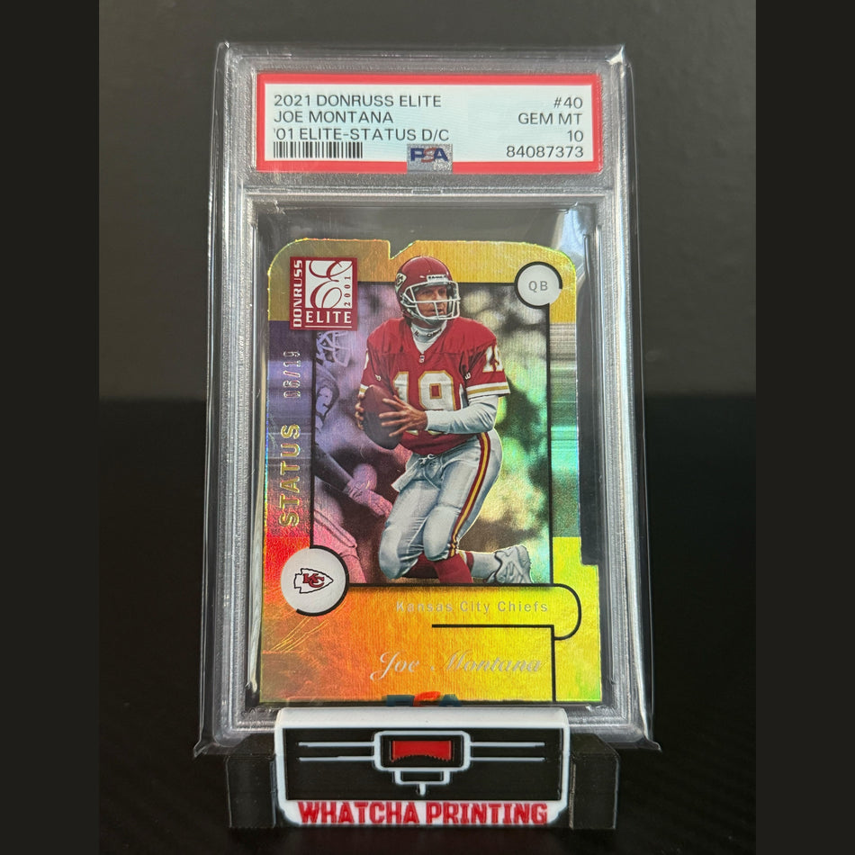 2021 Panini Donruss Elite Football JOE MONTANA Die Cut 06/19 PSA 10