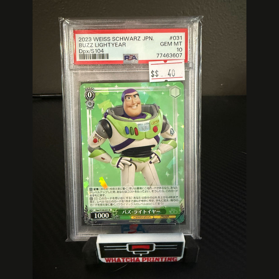 2023 Weiss Schwarz Disney 100 Japan Buzz Lightyear PSA 10 GEM MINT Toy Story