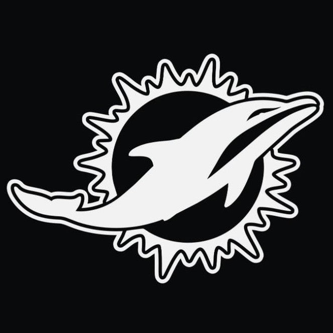 Miami Dolphins Vinyl Decal Fan Gear NFL Football Car Window Sticker