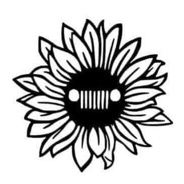 Vinyl Sunflower Jeep Decal