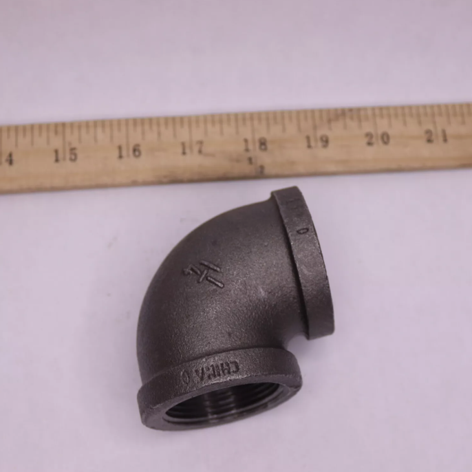 NEW 1-1/4" BLACK MALLEABLE IRON 90 ELBOW DEG 90° ELBOW fitting pipe npt LOT 4450.