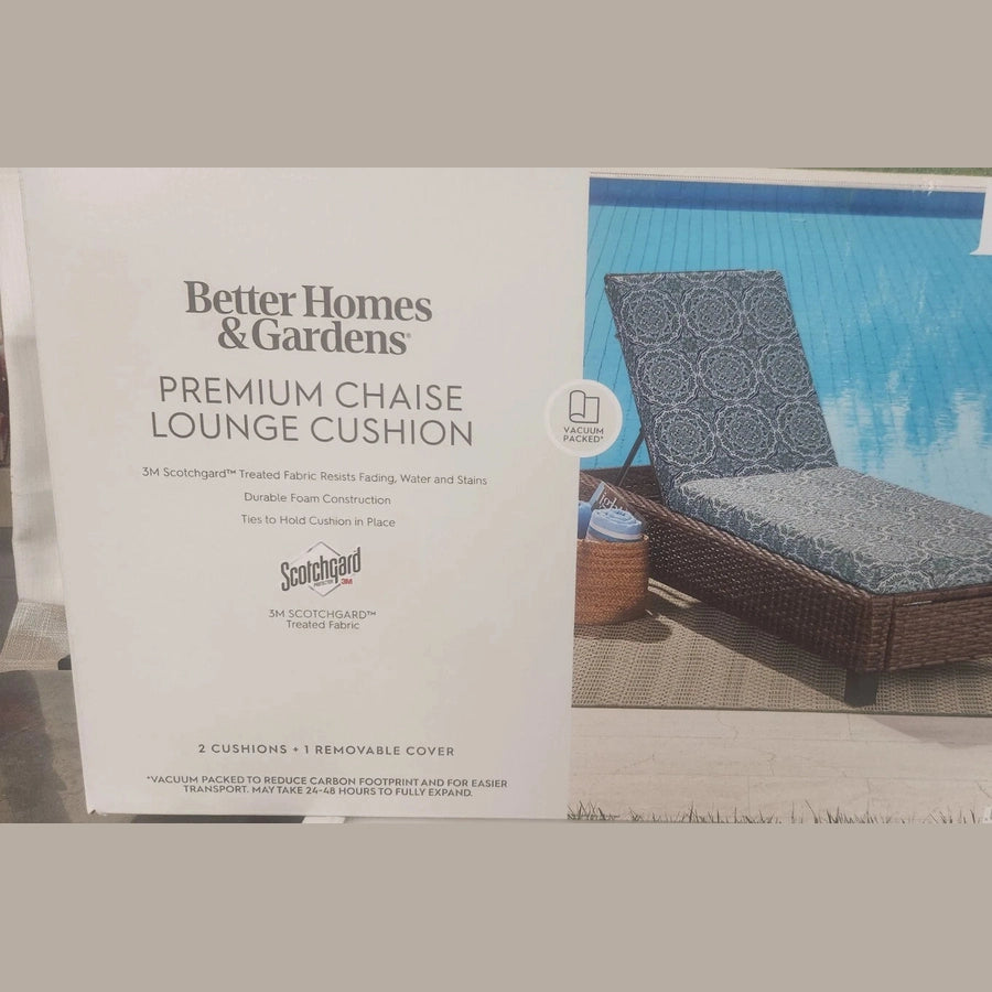 NEW Better Homes & Gardens 72" x 21" Premium Medallion Outdoor Chaise Lounge Cushion.