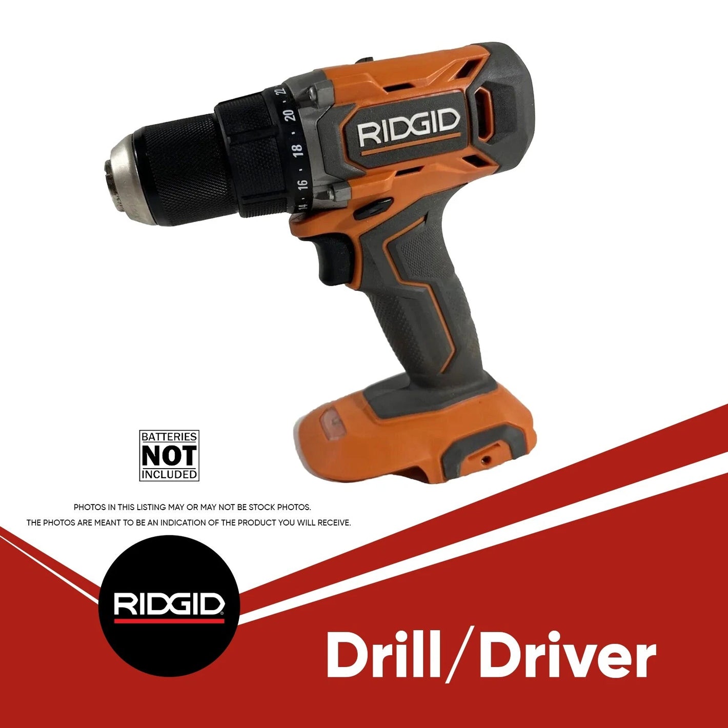RIDGID 18V Cordless 1/2" Drill Driver Model# R860010 Bare Tool OPEN BOX.