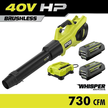 RYOBI RY404100 40V HP Brushless 190MPH 730CFM Jet Fan Leaf Blower OPEN BOX.