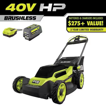 RYOBI 40V HP Brushless 20 in. Cordless Electric self propelled Lawn Mower/ battery PICK UP/YARD