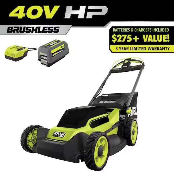 RYOBI 40V HP Brushless 20 in. Cordless Electric self propelled Lawn Mower/ battery PICK UP/YARD