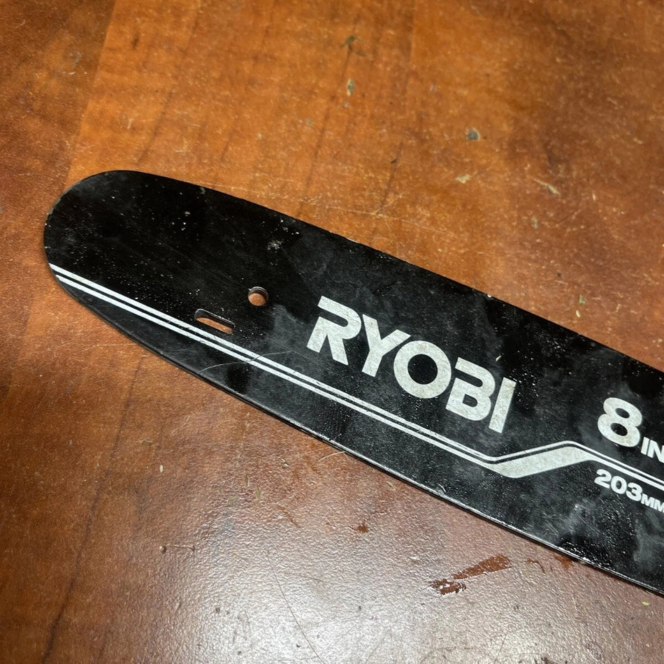 Used Genuine Parts 8” Guide Bar Assembly For Ryobi P4360 Cordless 18V 8” Pole Saw