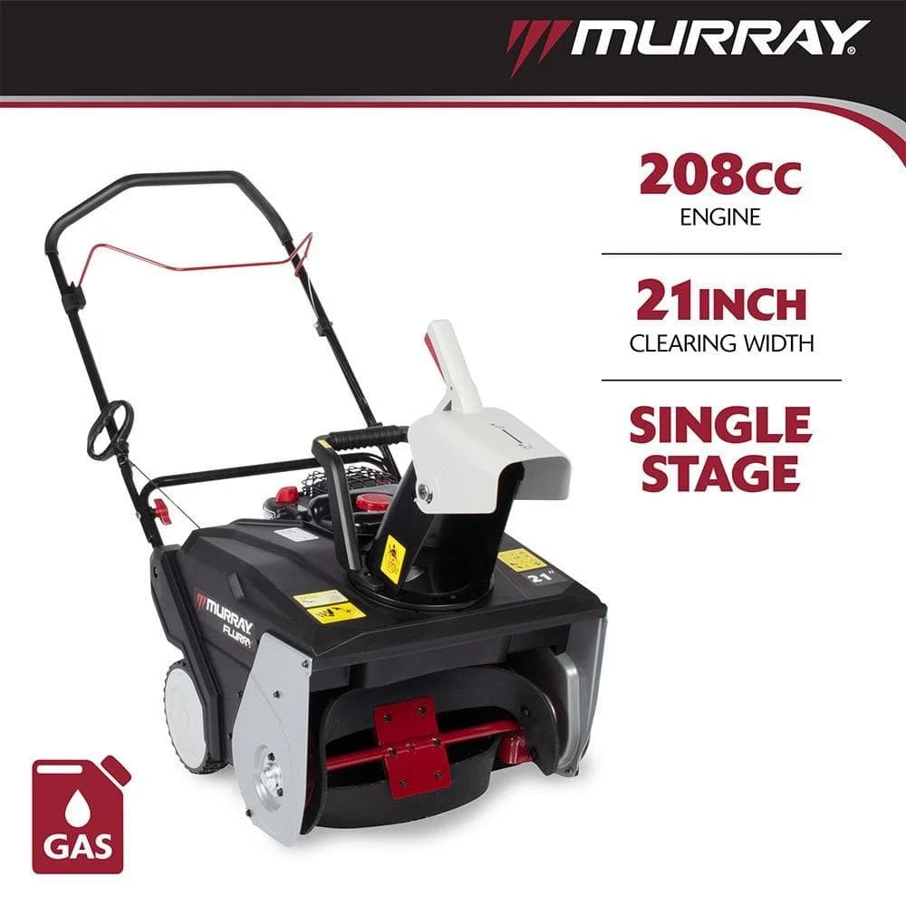 USED Murray MYS2120801 Flurry 21" 208 CC Single-Stage Gas Snow Blower